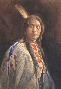 Percy Gray Indian Maiden (mk42) oil on canvas